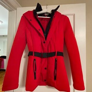 Red MICHEAL Michael Kors Jacket with Elastic Belt!